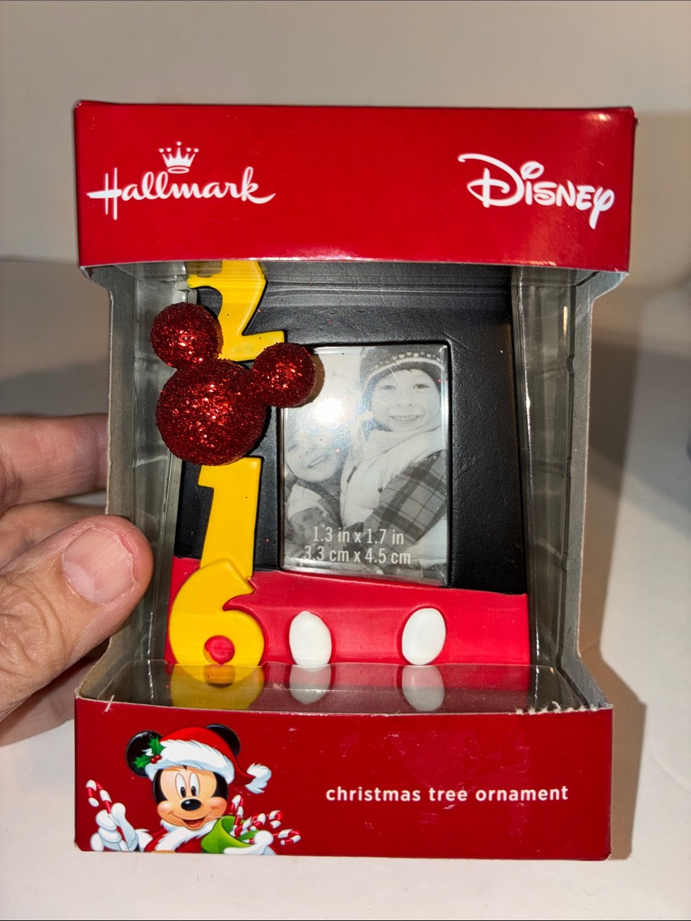 Hallmark 2016 Disney Mickey Mouse Ornament Photo Frame - Red, Yellow, Black